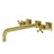 Kingston Brass KS6057BX Wall Mount Tub Faucet, Brushed Brass KS6057BX - alternate 1